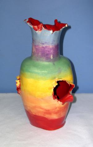 Riped Sunset Vase