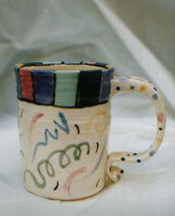 Thrown confetti glazed mug